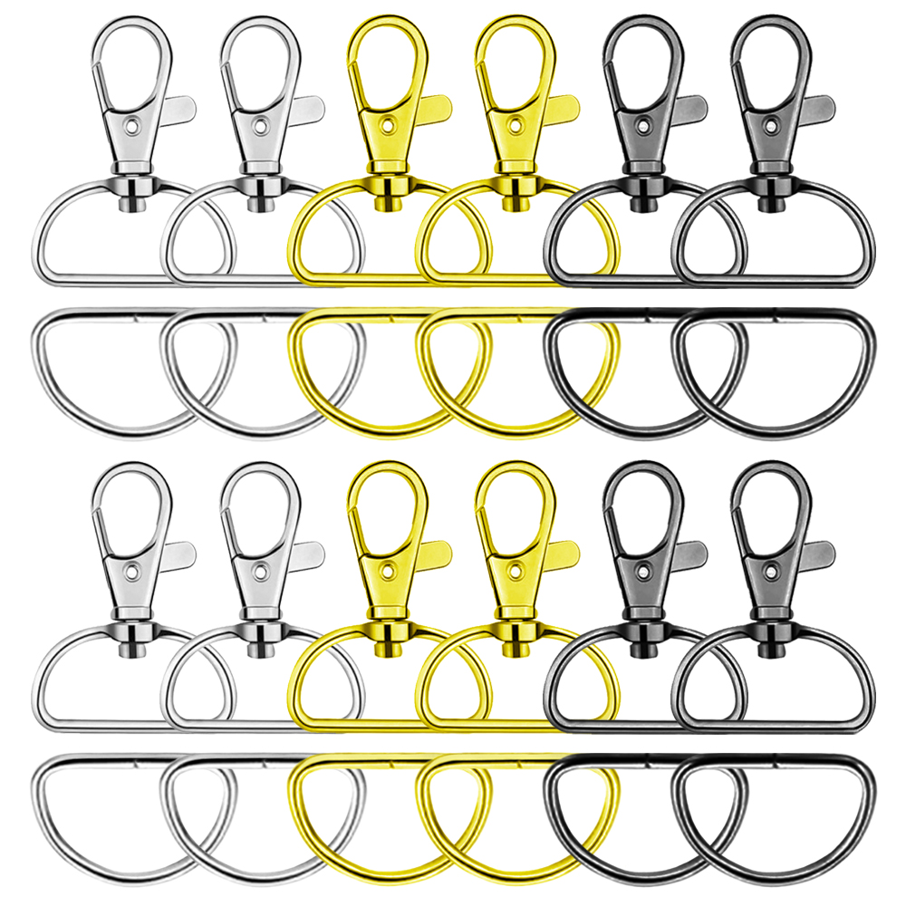 D Ring Strap - 8/15/30 Set Snap Hooks Lanyard Clip