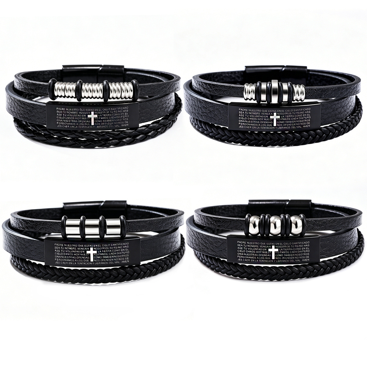 Men Triple Layer Braided Leath - đánh giá và giá Magnetic Clasp Cosplay