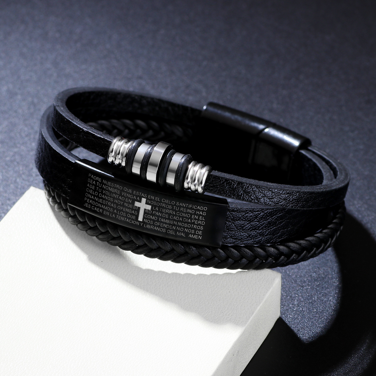 Men Triple Layer Braided Leath - đánh giá và giá Magnetic Clasp Cosplay