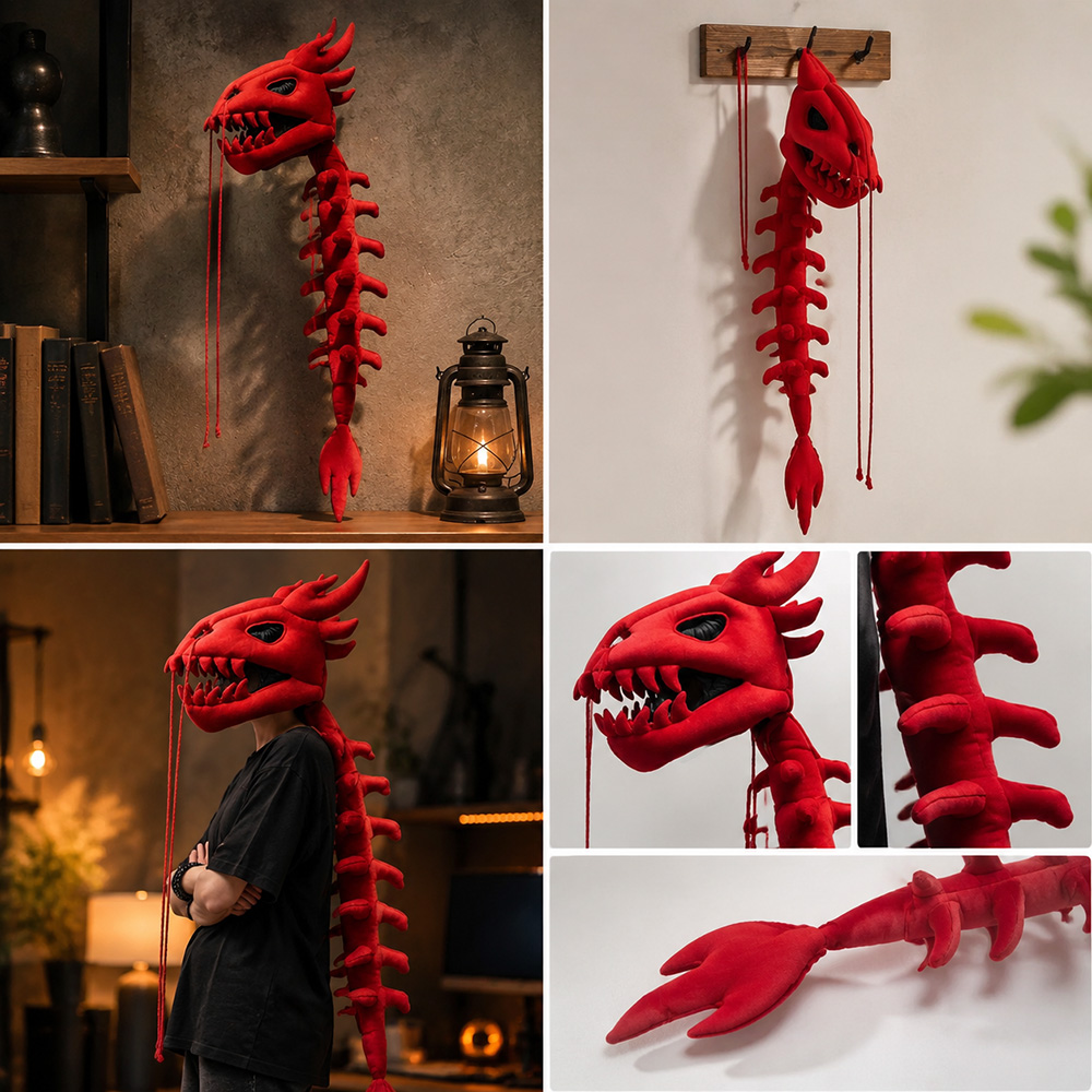 Dragon Skull Spine Plush Hood  - đánh giá và giá Cosplay Prop Designer